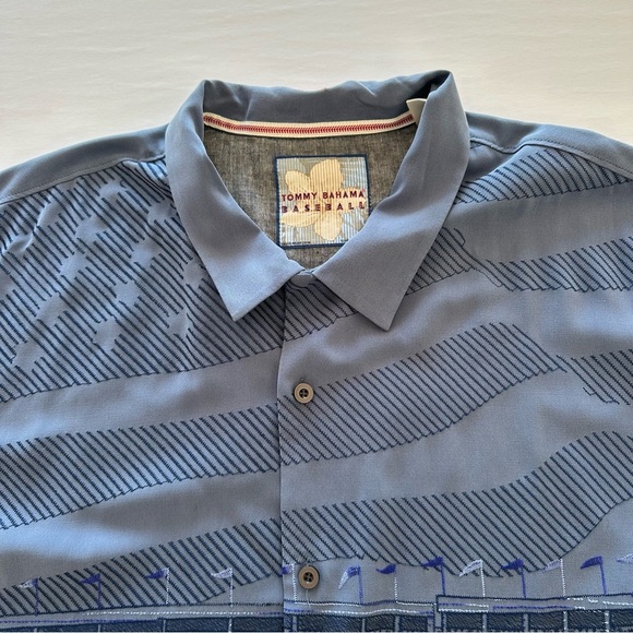 Tommy Bahama New York Mets NY Hawaiian Shirt Mens 3XL Royal 100% Silk - Picture 10 of 16